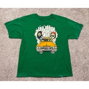 Cheech & Chong Up in Smoke Graphic T-Shirt‎ Mens XL Green Movie Promo Tee